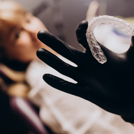 Woman patient visiting dentist